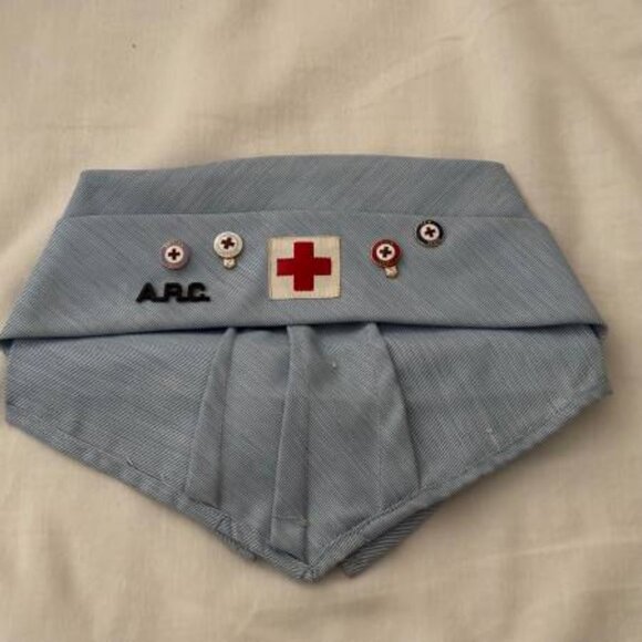Vintage Original American Red Cross Volunteer Nurse\'s Cap with Service Pins